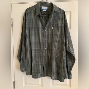 Columbia Sportswear Men’s Plaid Long Sleeve Button Down Shirt XXL